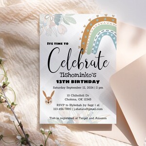 Boho Rainbow Invitation Template Boho Rainbow Boho Rainbow Invite
