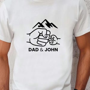 Father&#39;s Day Gift Shirt, Custom T-Shirt for Dad, Personalized Dad and Son Tee, Grandpa Birthday Gift, Custom Text Gift, Father Birthday Gift