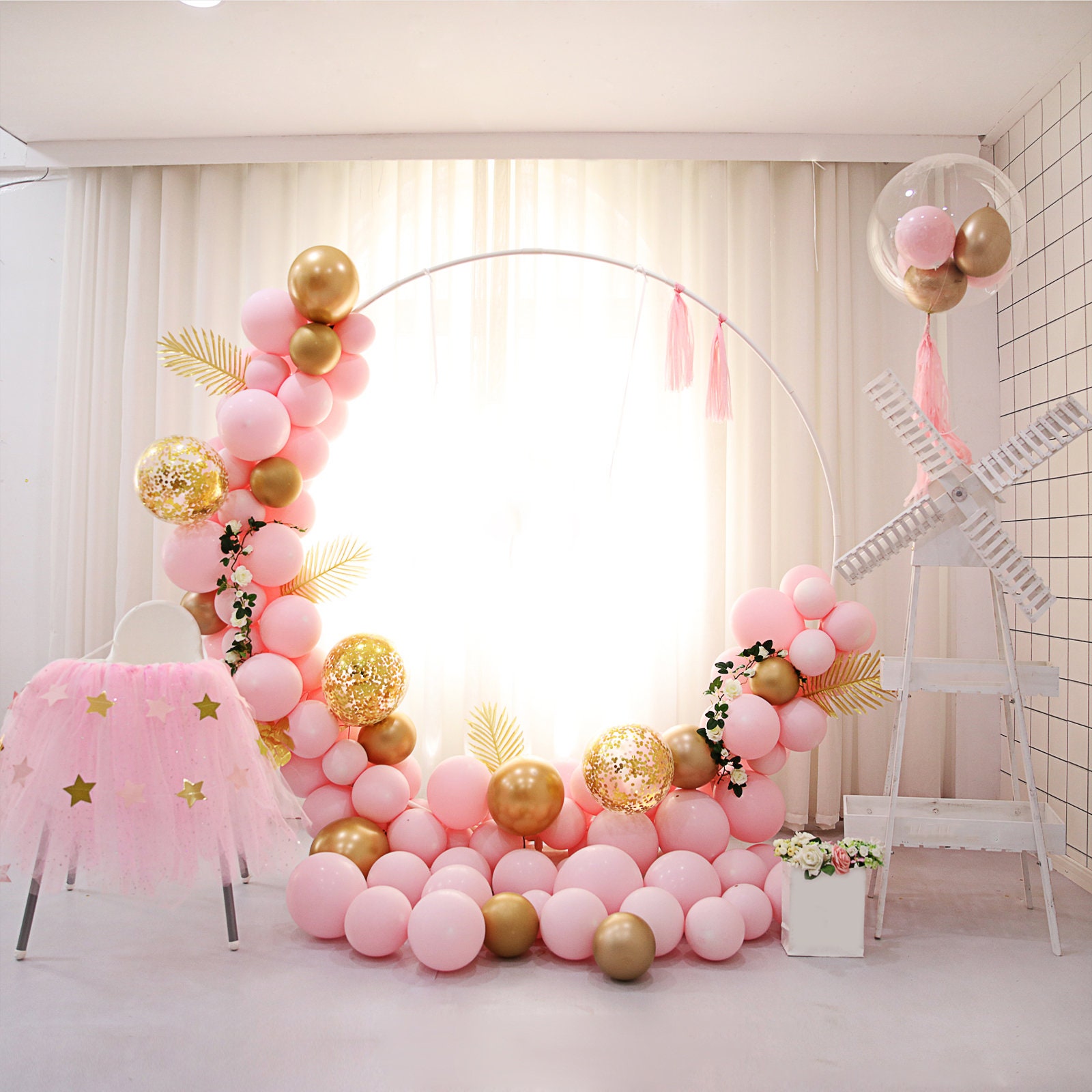 3.5/5/6.5ft Circle Wedding Arch/metal Hoop/round Ceremony Arch/flower  Arch/backdrop Stand/metal Arch/baby Shower/balloons Arch/flower Arch -   Israel