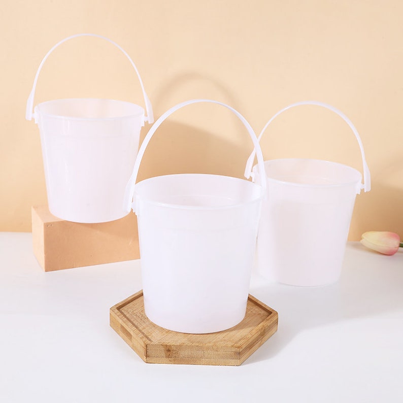 32oz Reusable White Plastic Cocktail Buckets With Handle Etsy
