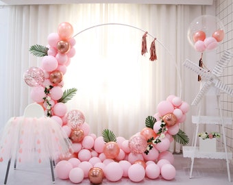 Arco Floreale Per Matrimonio A Forma Di Cerchio - Alto 2 M, Metallo, Bianco, Per Addobbi Feste E Cerimonie
