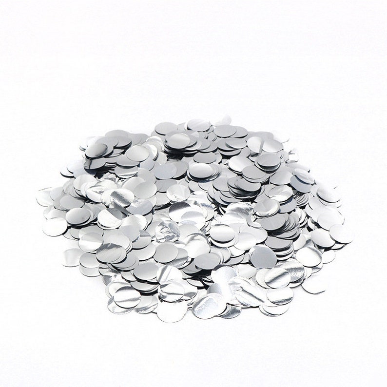 Art Crafts DIY Decorations 15mm 50g Metallic Glitter Foil Confetti Sequins for Balloons Bachelorette Party Wedding Festival Decor