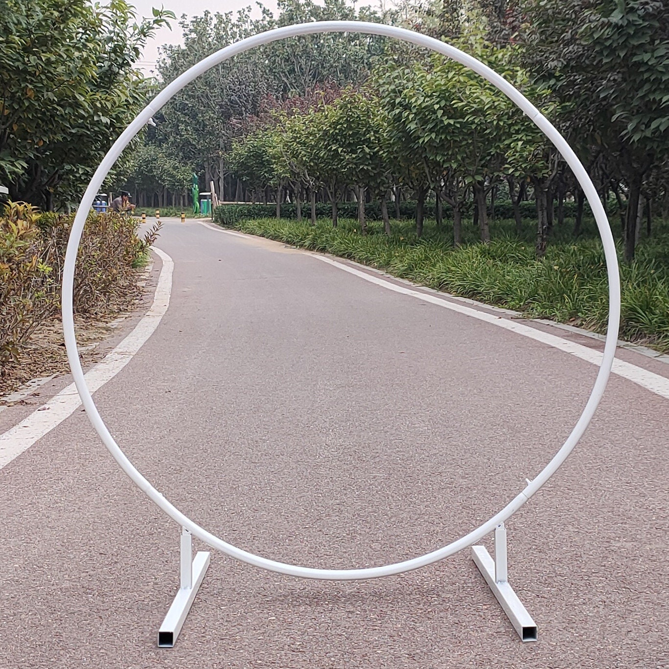 6.5ft x 6.5ft White Metal Circle Arch with Gold Latex Ballloon Etsy