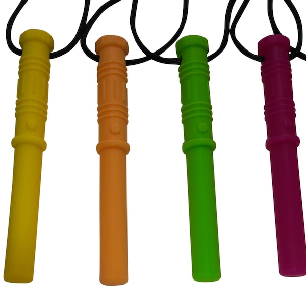 Adulte Chewelry UK Collier à mâcher Chewlery Sensory Chews Stim Light Saber Texturé Jouets à mâcher pour TSA Autisme Thérapeutique, Chewy Tubes à mâcher