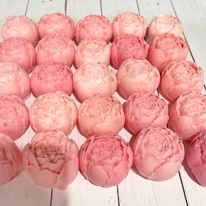 25 Peony SOAP favor gifts , baby shower , bridal shower, bachelorette, wedding favors, birthday party, flowers decor image 1