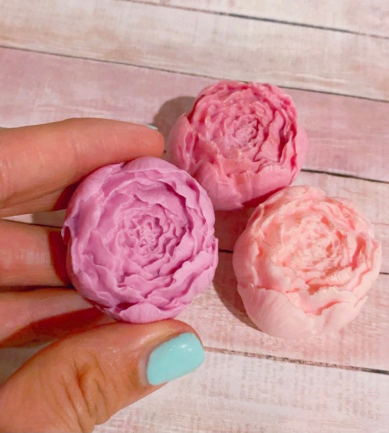 25 Peony SOAP favor gifts , baby shower , bridal shower, bachelorette, wedding favors, birthday party, flowers decor image 4