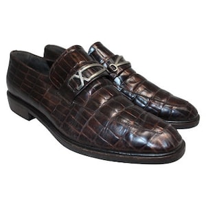 1990&#39;s Moc Croc Leather Shoes/Italian Moc Croc Shoes by MYLVA