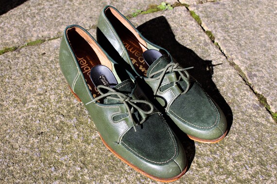 1970's Green Van-Dal Suede and Leather 