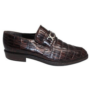 1990's Moc Croc Leather Shoes/Italian Moc Croc Shoes by MYLVA image 2