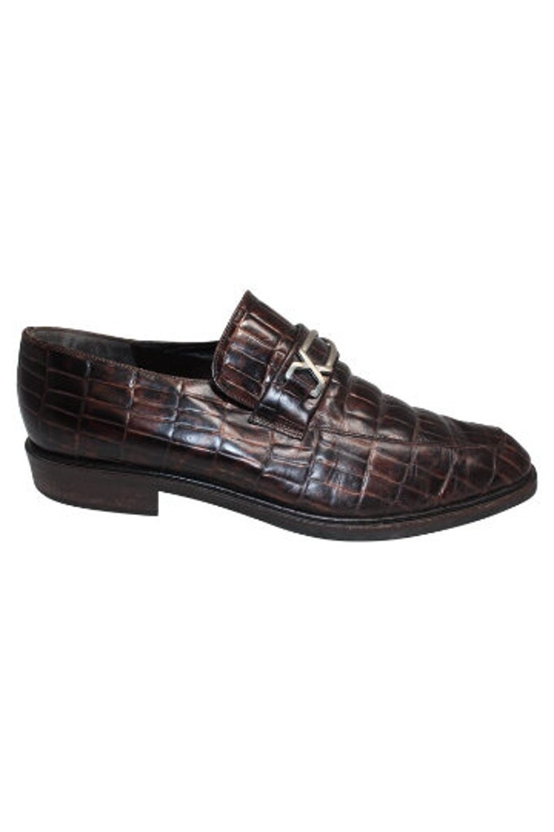 1990's Moc Croc Leather Shoes/Italian Moc Croc Shoes by MYLVA image 2