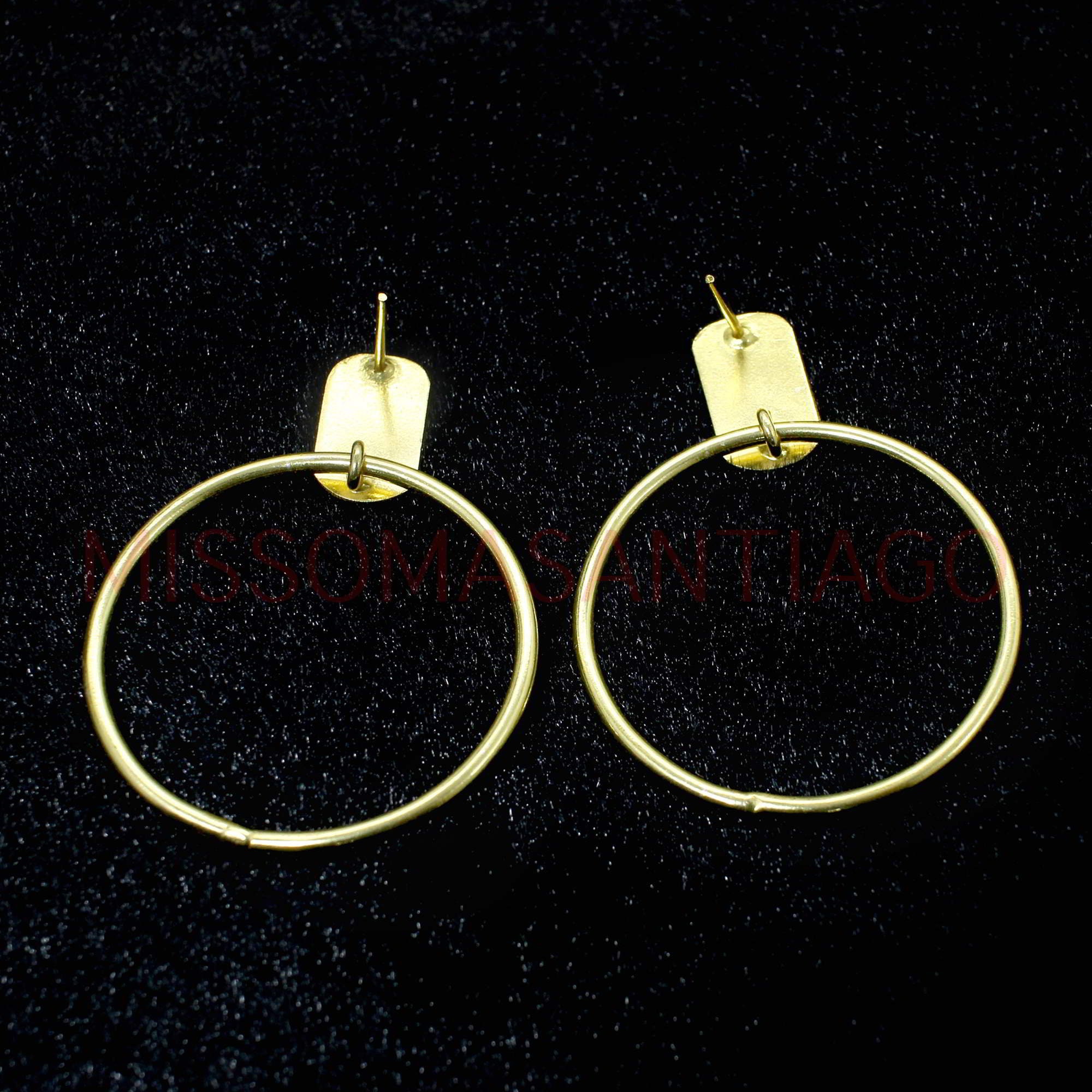 •SIMPLE - MEDIUM• brass hoop earrings