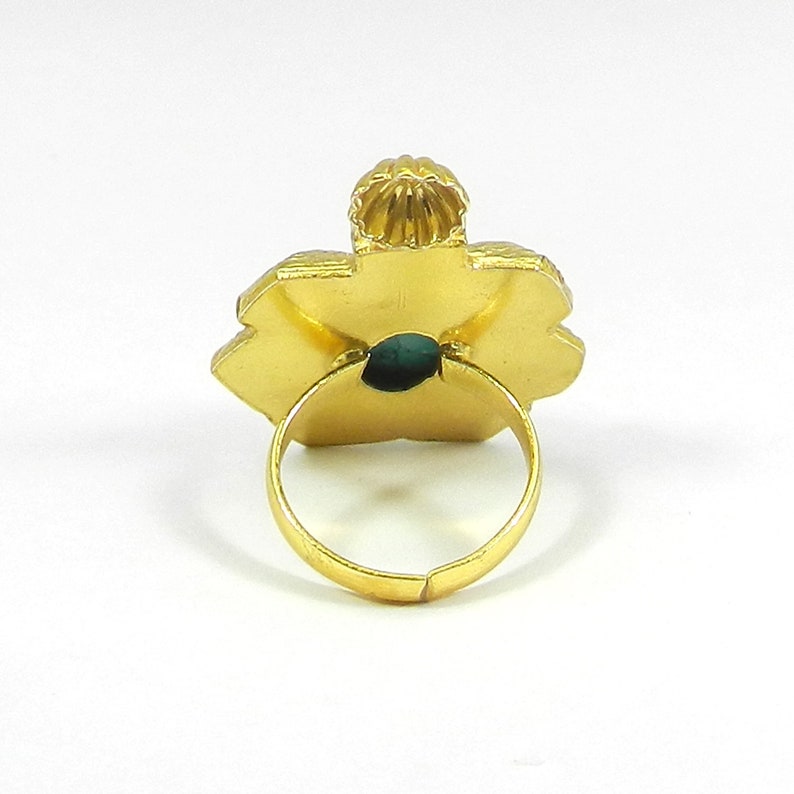 Statement Ring Boho Ring* Ring Gold Ring Turquoise Ring* Gold Vermeil Ring Gypsy Ring Blue *Bohemian Jewelry Hippie Handmade