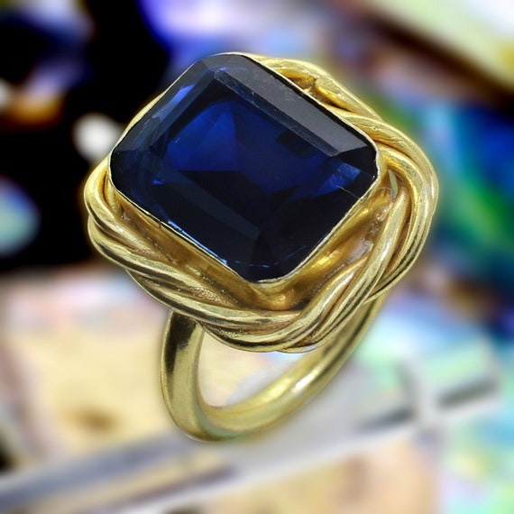 bluestone gold rings