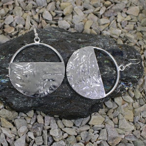 Handbag Earrings- Silver Plated Brass Earrings- Dangling Earrings- Simple Earrings- Hammered Earrings- Best Friend Gifts- Ethnic Jewelry