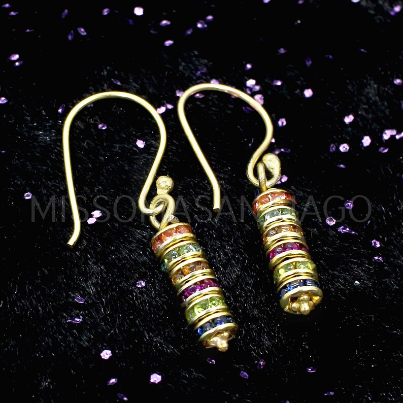 Dangling Earrings Gold Plated Brass Modern Jewelry Colorful Earrings Fashion Jewelry Handmade Earrings Anniversary Gifts Boho Earring