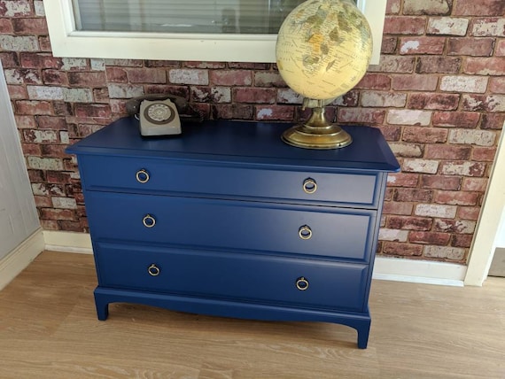 Buy Professionally Sprayed Stag Minstrel Stag 3 Drawer Blue