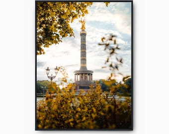 Berlin Premium Poster - Victory Column in Berlin | Home Decoration Wall Decoration Art Print Mural | Free shipping