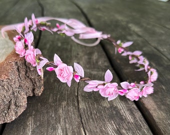 blush pink flower crown baby flower crown flower girl baby communion crown wedding crown bridesmaids bridesmaid headband wedding accessory