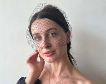 veil gothic crown black gothic veil birdcage veil black veil black mesh veil black gothic headpiece black hair accessory wedding black veil