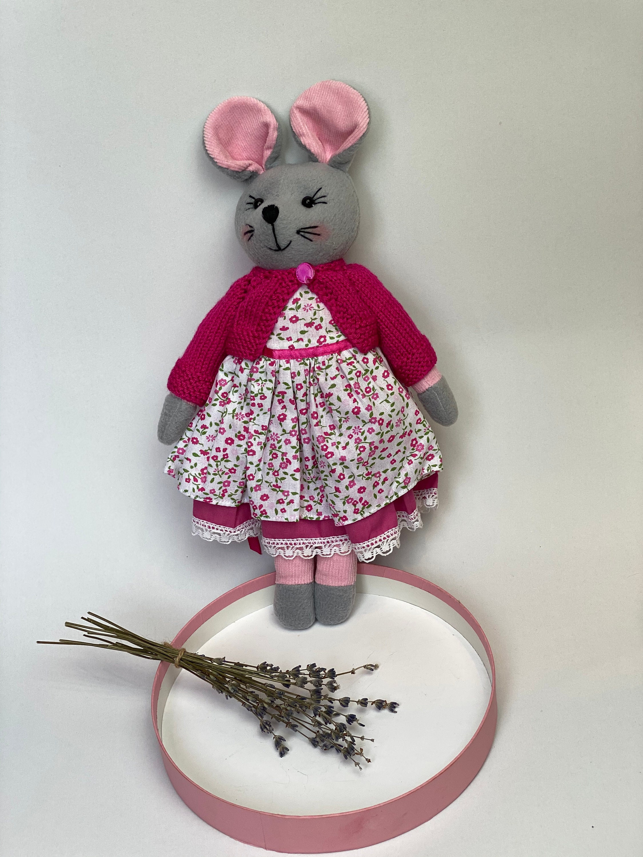 Mouse doll animal toy child friendly toys doll textile doll Etsy