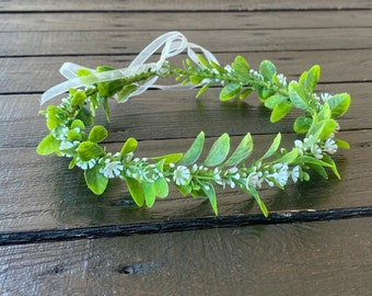 flowers eucalyptus crown green wedding crown green leaf wreath white bridal flower eucalyptus leaf crown eucalyptus wreath christening crown