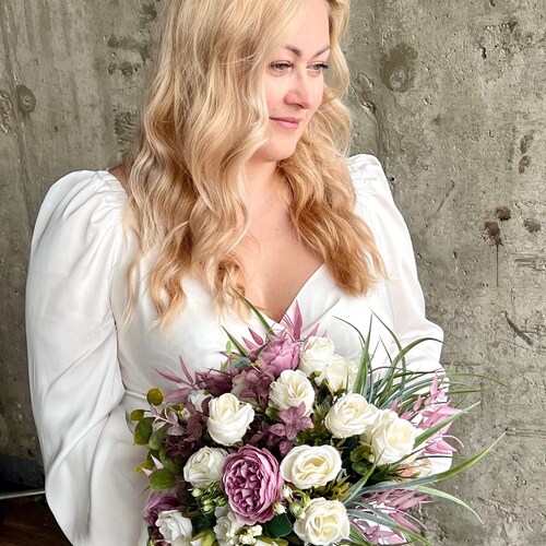 bouquet de mariée bouquet de mariée bouquet de fleurs bouquets de demoiselles d'honneur bouquet boho fleurs bouquet blanc mariée bouquet violet bouquet de la mariée
