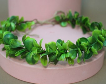 flower crown artificial eucalyptus green leaf crown bridal wreath eucalyptus wedding flower crown headband wedding crown bridesmaids flower