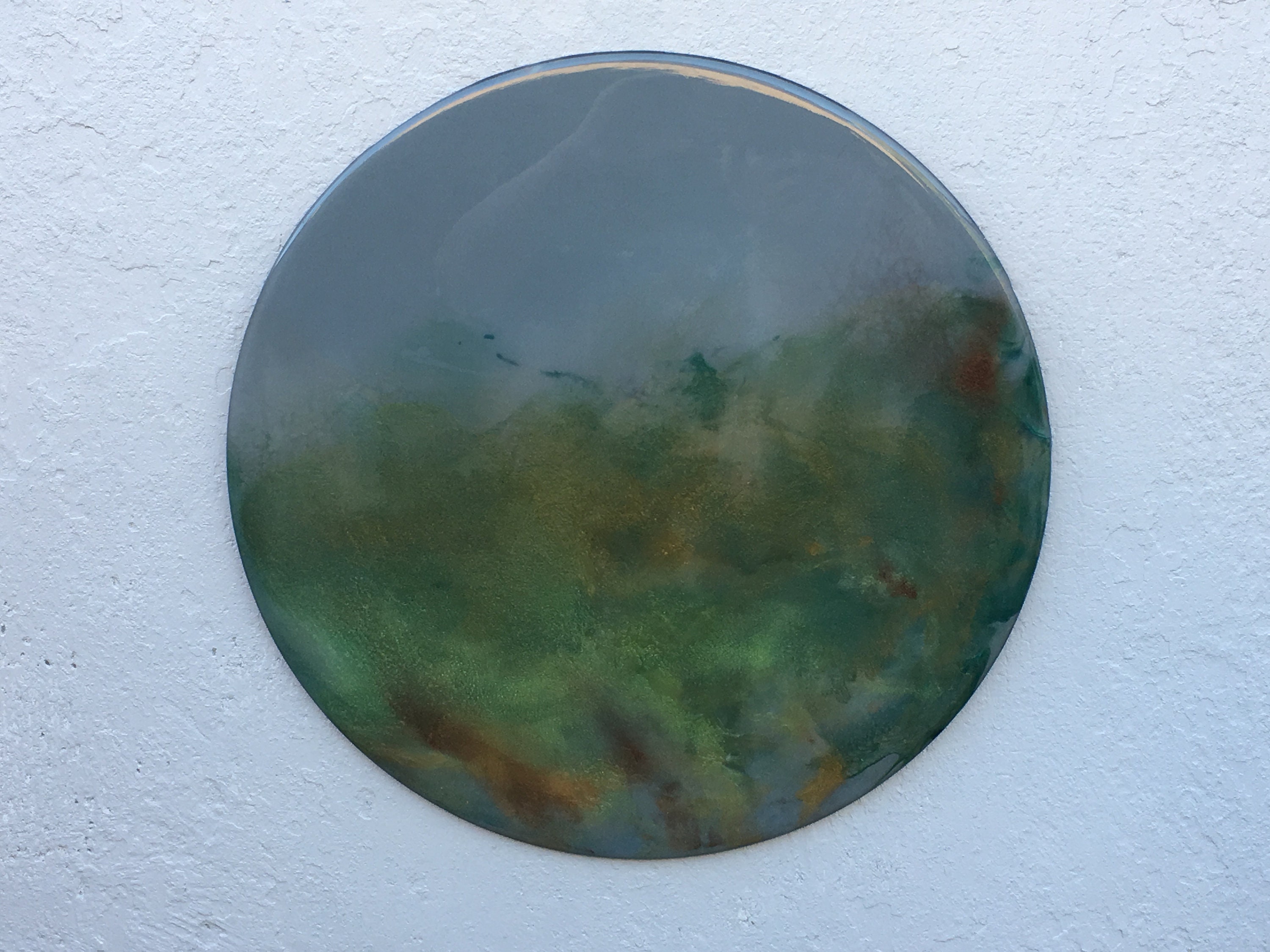 Round Resin Wall Art Abstract Resin Art With Mica Powder Etsy UK
