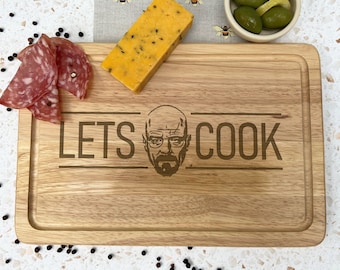 Breaking Bad Let's Cook Walter White Heisenberg Chopping Board Funny Cooking Gift Present Kitchen Décor Housewarming