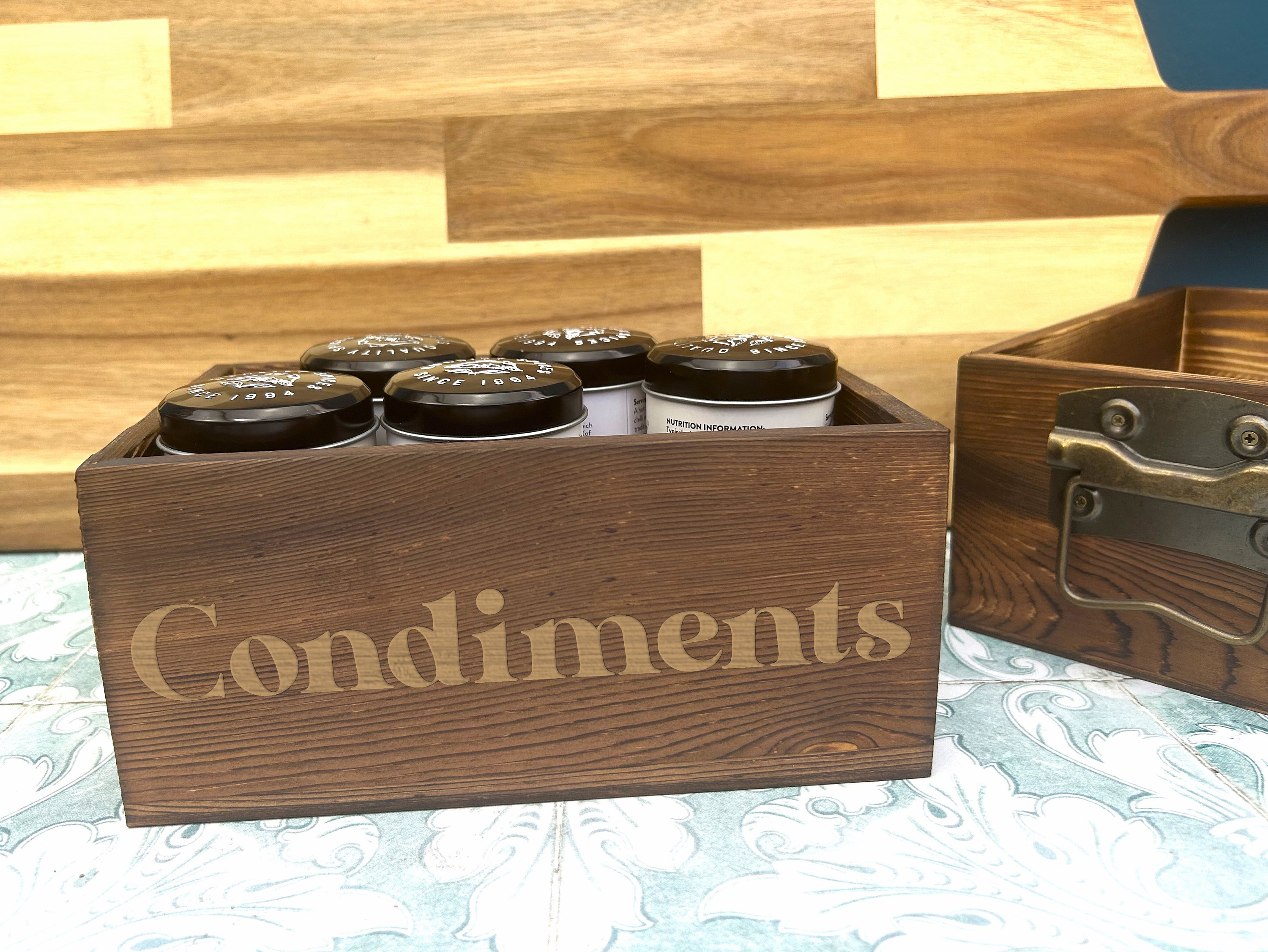 Wooden Table Caddy, Storage Tray, Rustic Decor, Condiment Holder, Table  Display, Footstool Tray, Rustic Tray, Restaurant Caddy, Table Holder 