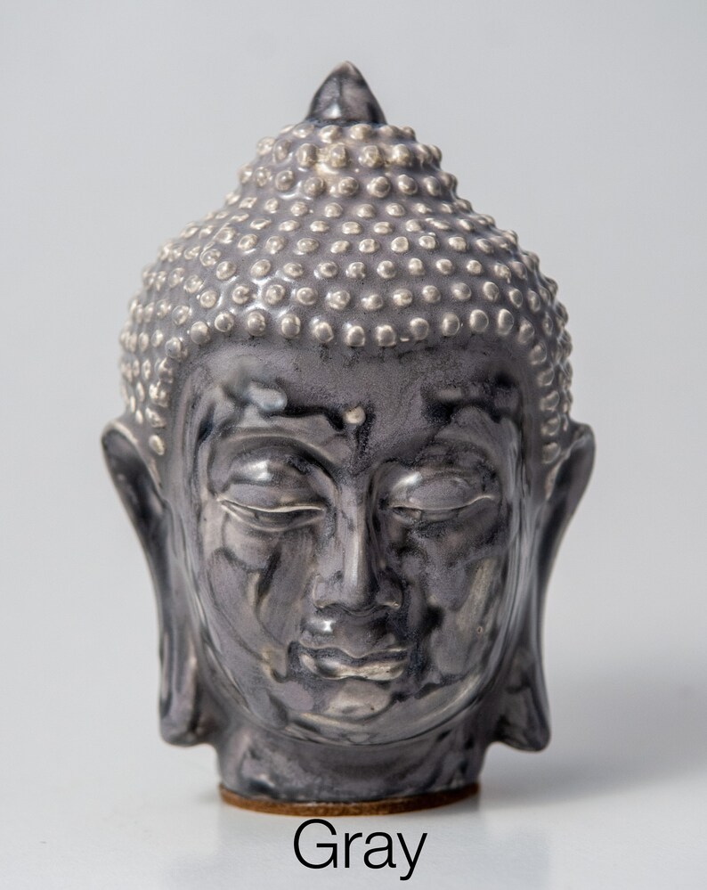 Multicolor Buddha Head Statue Ceramic Buddha Buddha Home Etsy