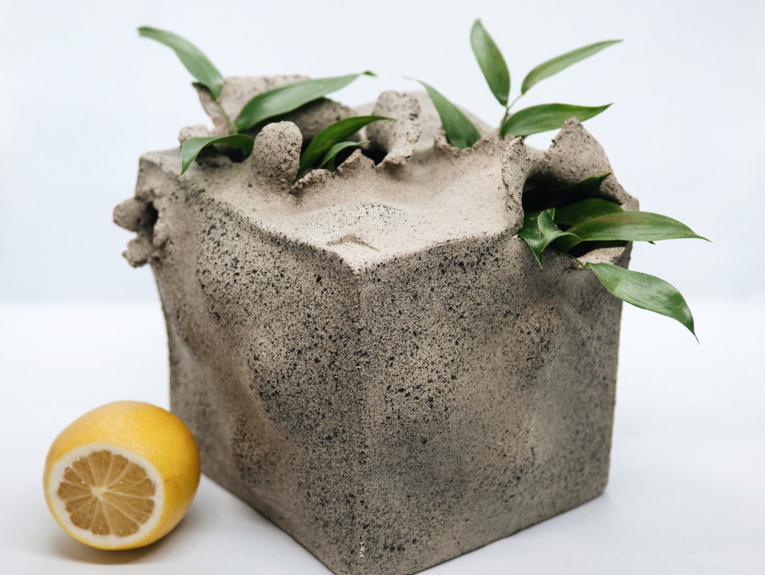 Large Stone Ceramic Vase for Flower , Vase Decor, Modern Vase, Wedding Decor, Stone Vase, Stone