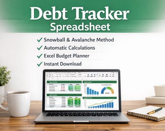 Foglio di calcolo per il monitoraggio del rimborso dei debiti / Pianificatore di budget a valanga (Excel)