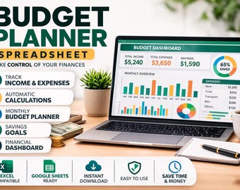 Foglio di calcolo per la pianificazione del budget / Monitoraggio mensile delle finanze (Excel, Fogli Google)