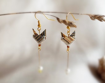 Cute Cat Earrings, Custom Origami Cat Gifts, Gift for cat lovers, Gifts for Daughters, Handmade Gift for girls, unique Pet Owner Gifts