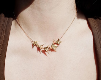 Elegant Origami Bird Necklace: Dainty Golden Swallow Choker, gift for wife
