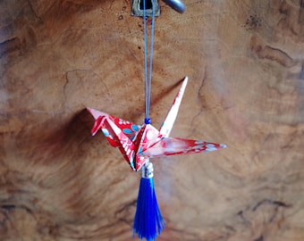 Japanese Origami Crane Ornament: Christmas Tree Hanging, Colorful Holiday Decor, Housewarming Gifts