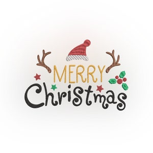 Embroidery file Christmas, Merry Christmas, machine embroidery