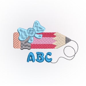 Embroidery file pen, embroidery file back to school, machine embroidery