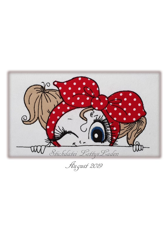 Doodle Embroidery File Girl Naughty Girl Machine Embroidery Etsy