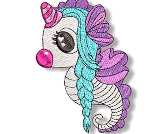 Seahorse embroidery file
