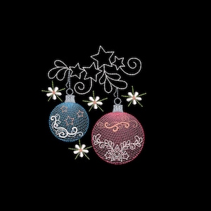 Embroidery file Christmas tree ball, embroidery file Christmas