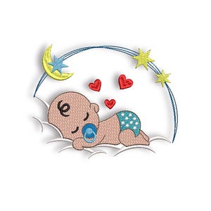 Embroidery file Baby, digital file for the embroidery machine in two sizes