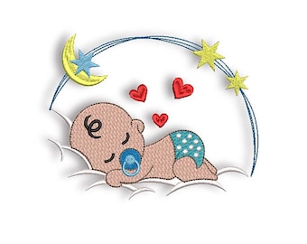 Embroidery file Baby, digital file for the embroidery machine in two sizes