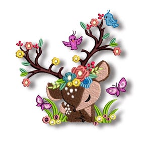 Embroidery file fawn, embroidery file deer, other sizes on request, instant download