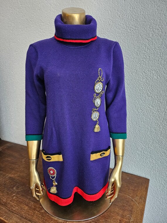 80s Vintage HAUBER Sporting life sweater/ Purple w