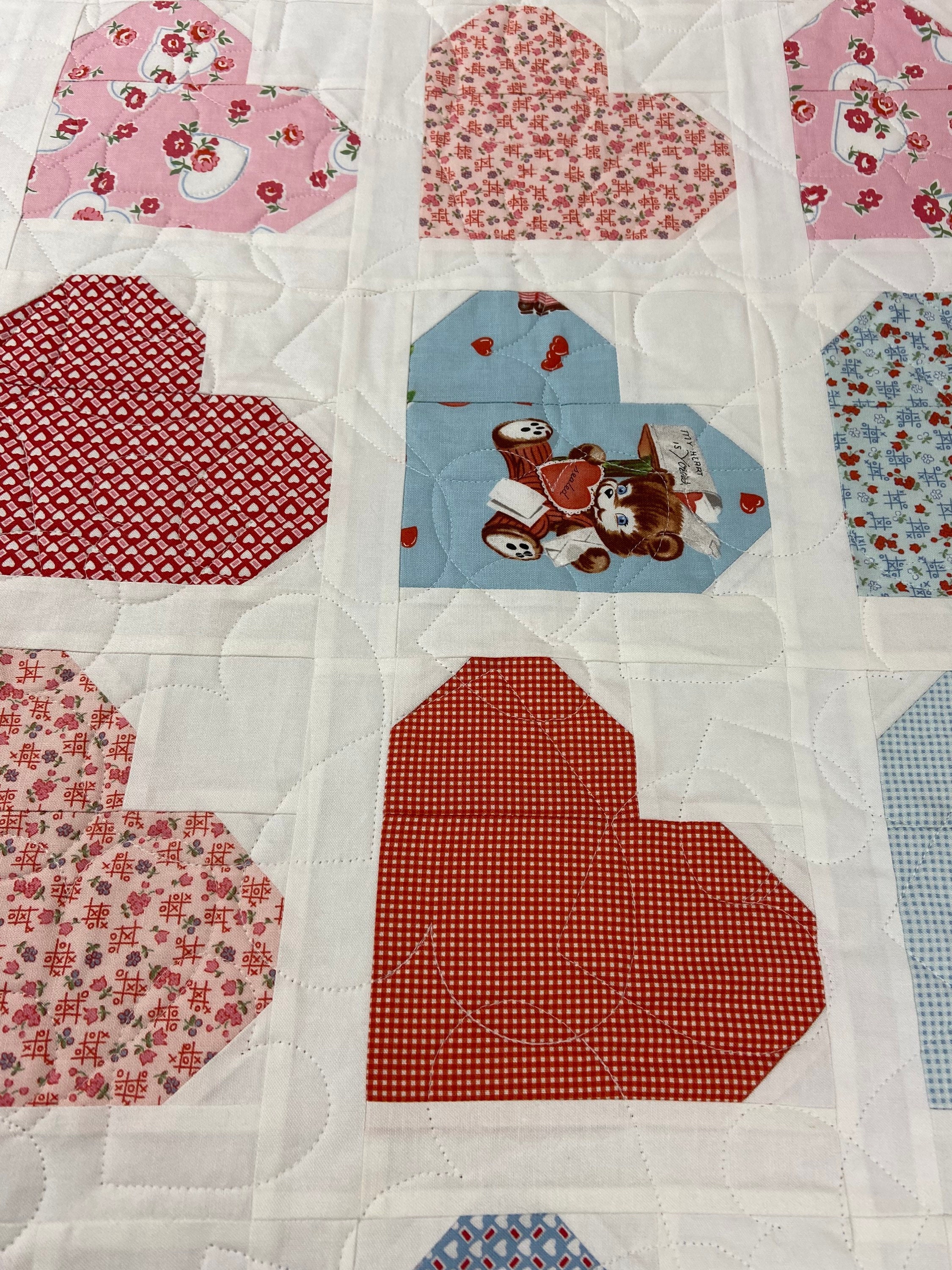 Down Memory Lane Quilt, Heart, Quilt, Handmade, Valentine Quilt Etsy