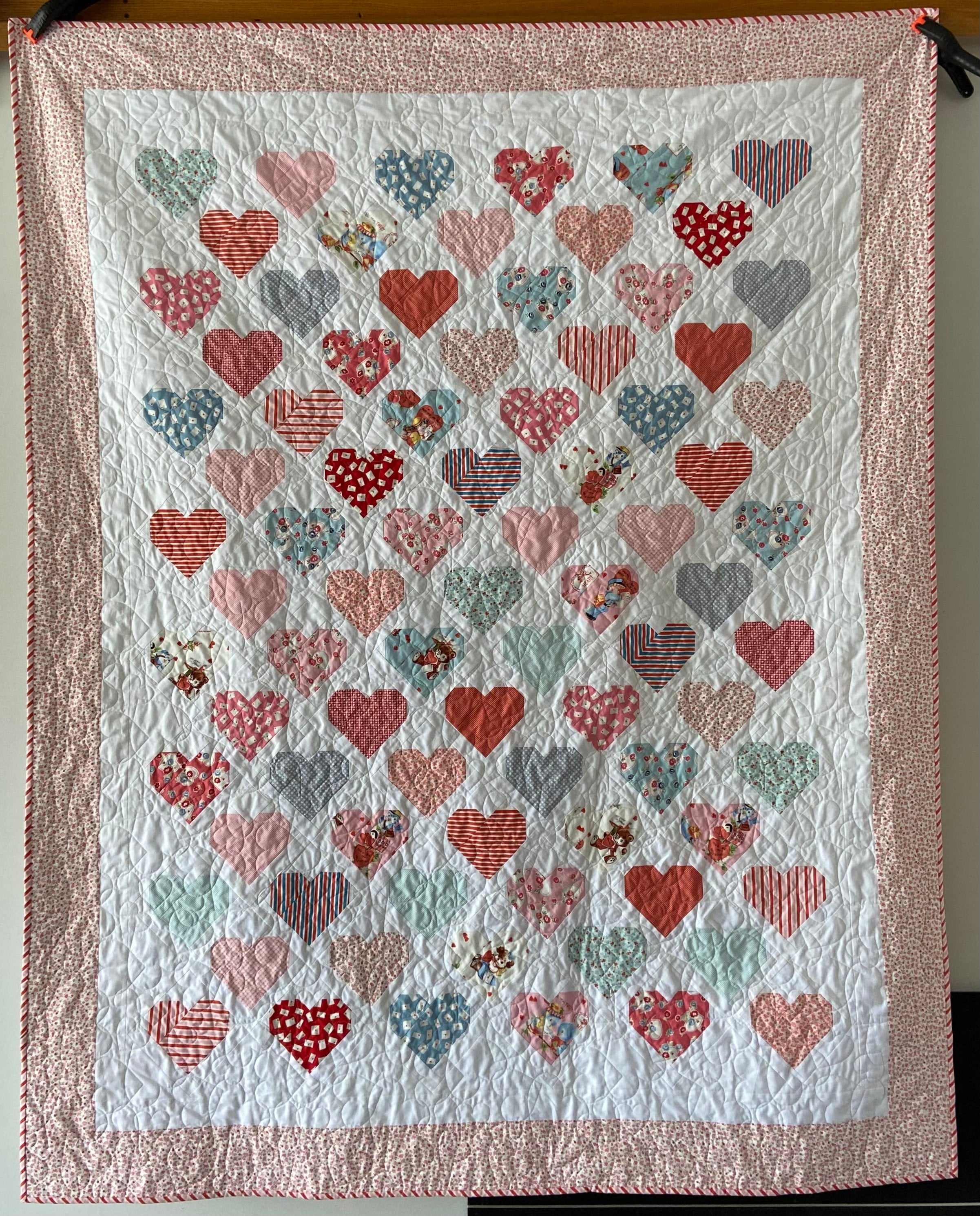 Down Memory Lane Quilt, Heart, Quilt, Handmade, Valentine Quilt Etsy