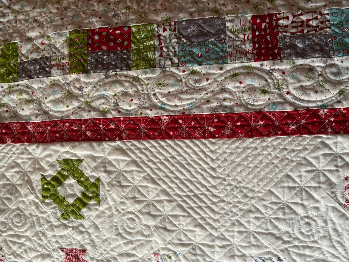 Christmas Morning Quilt Modern Handmade Quilt Holiday Etsy