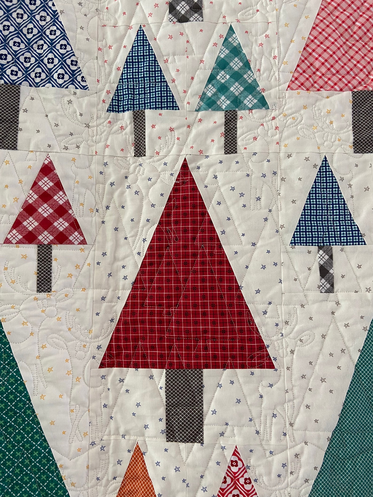 Plaid Pines Quilt Lori Holt Modern Quilt Etsy
